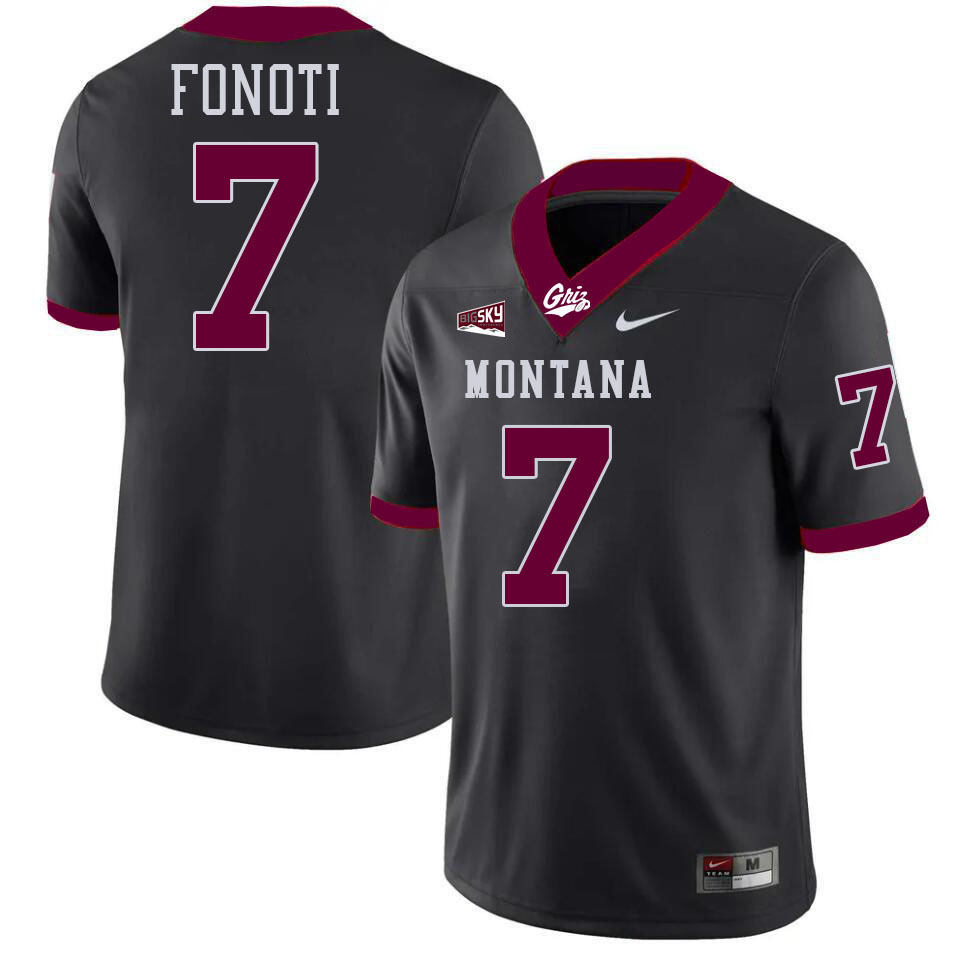 Malae Fonoti Montana Grizzlies Jersey,University Of Montana Grizzlies #7 Malae Fonoti Jersey-Black